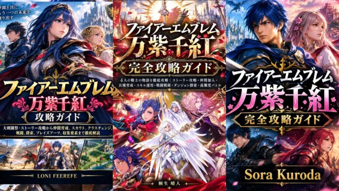 ภาพตัวอย่างปกหนังสือคู่มือเกม Fire Emblem: Fortune’s Weave บน Amazon ญี่ปุ่น ที่มีลักษณะคล้ายผลงานจาก Generative AI