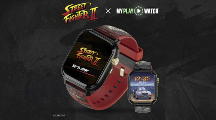 นาฬิกาดิจิทัล My Play Watch รุ่นพิเศษ Street Fighter II พร้อมสายสีแดงลายธีมเกม