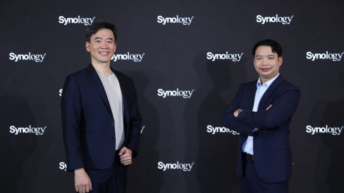 แอนโทนี่ หยาง และรหัท บุญตันจีน ผู้บริหาร Synology ในงานนำเสนอความพร้อมด้าน AI ของธุรกิจไทย